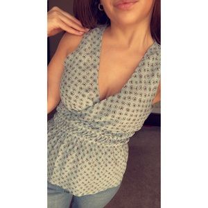 Blue Floral Tank